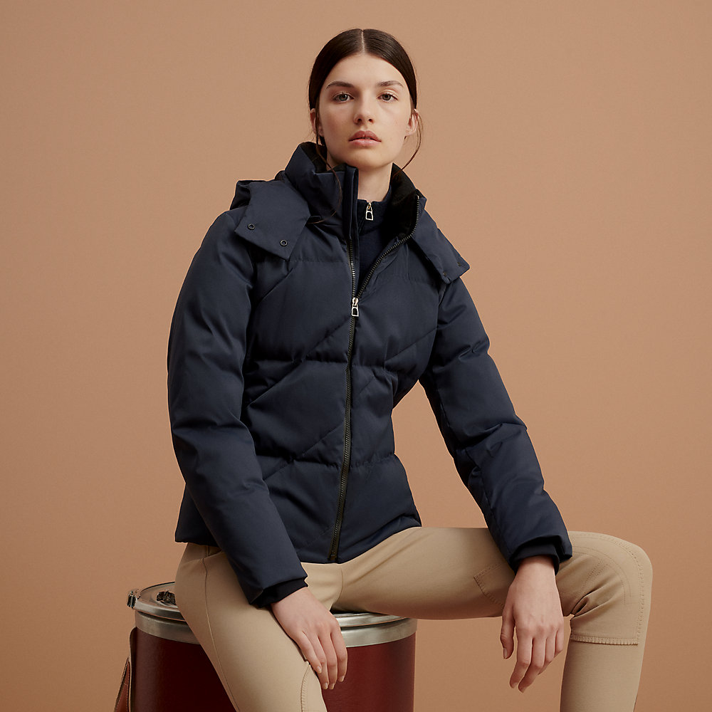 Navy puffer best sale coat womens